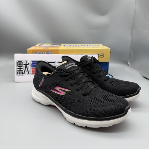 Skechers斯凯奇女鞋新款GO WALK 6闪穿科技轻便运动休闲鞋124627