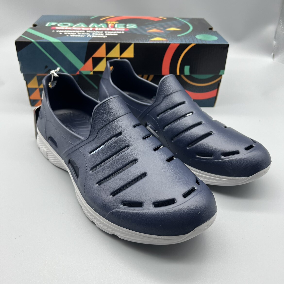 skechers斯凯奇男鞋夏季沙滩鞋一脚蹬涉水鞋洞洞鞋包头凉鞋54270