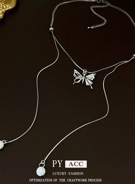 冷淡项链新款抽拉式锁骨流苏项饰