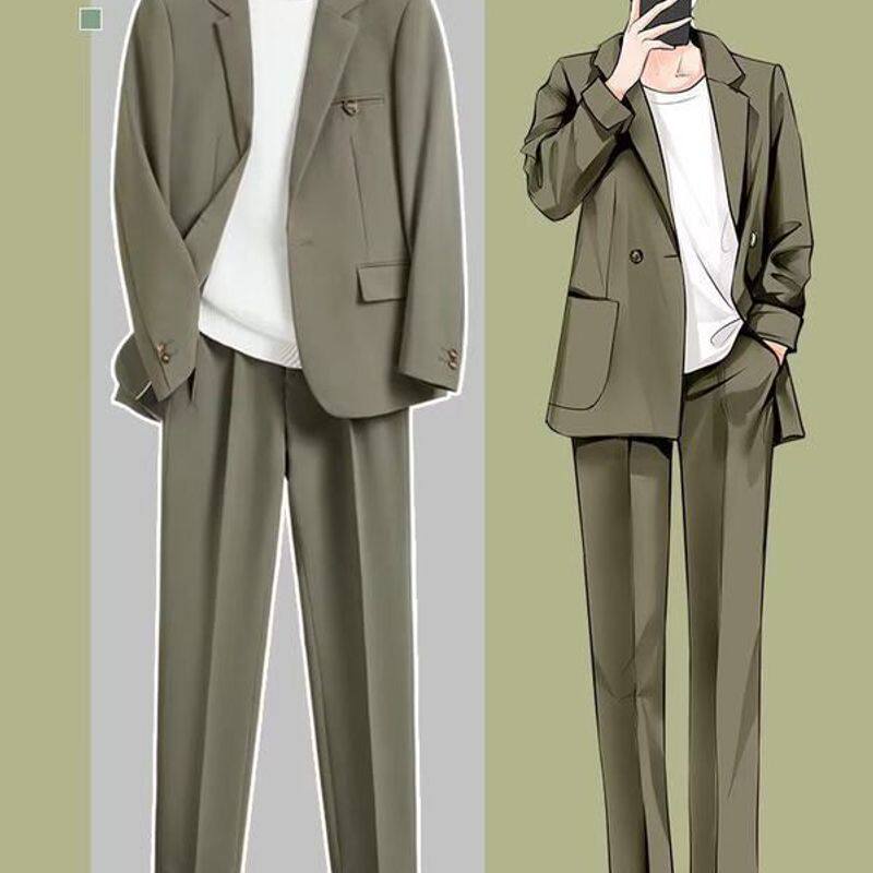 外套宽松套装西装风潮流轻熟西服男士休闲坠感高级感韩版新款春秋