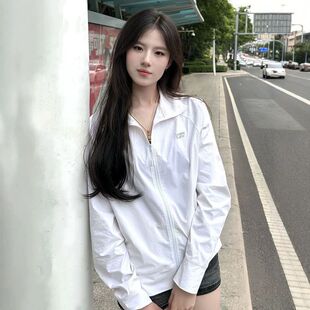 防晒衣白色防晒新款防晒服26罩衫宽松夏天薄款夏季外套上衣男女生