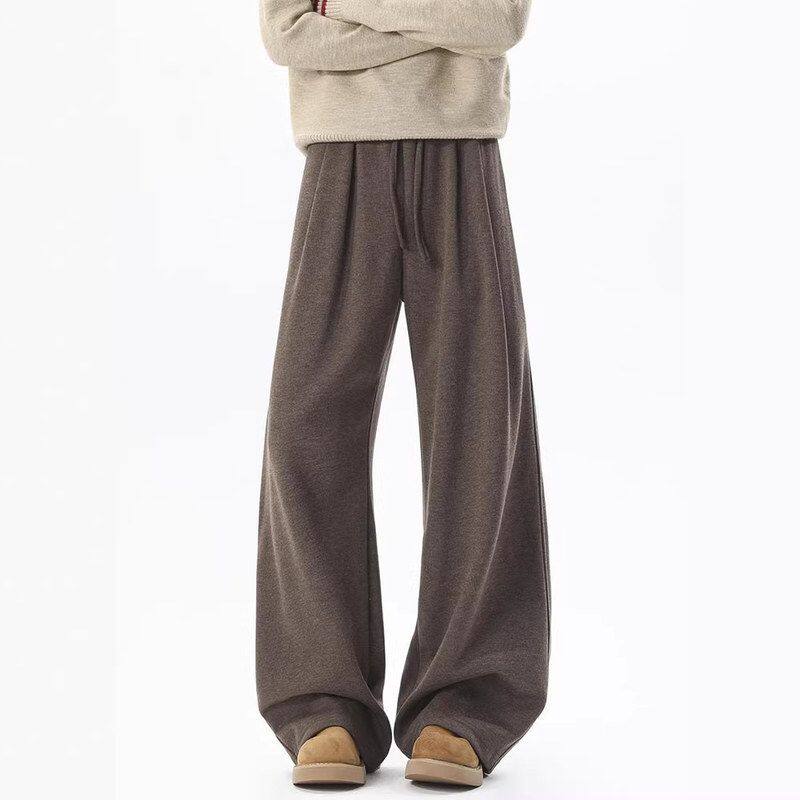 男微喇垂感anfit裤子新款春季潮牌休闲卫裤重磅le长百搭糯米醋酸c