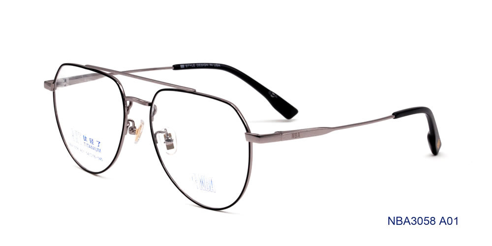 正品NBA3058钛复古眼镜框近视可配有度数素颜眼睛框架男女韩版潮