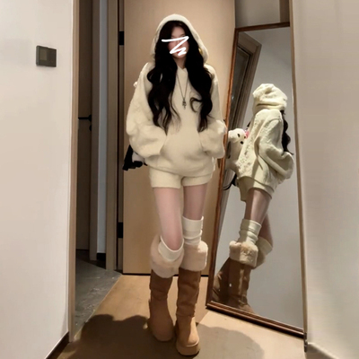 早秋韩系穿搭毛衣针织连衣裙女秋冬2025新款高级感小个子香风套装