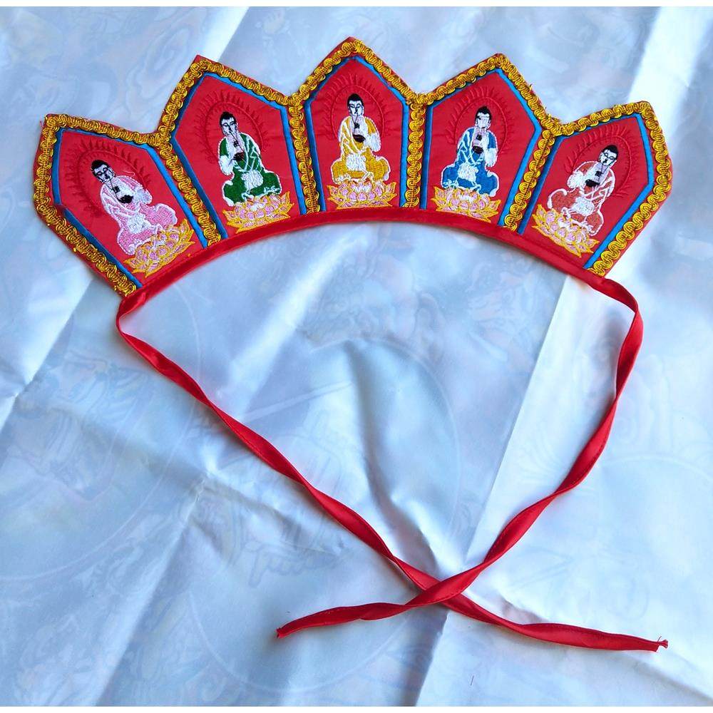 包邮佛家用品唐僧帽 毗罗帽 唐僧佛帽五佛冠毗卢帽僧帽师帽五佛帽