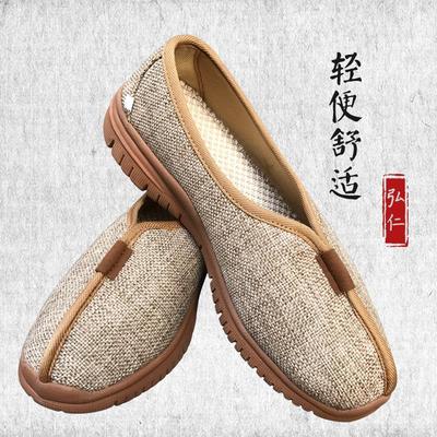 新款弘仁麻布透气鞋面麻布防臭鞋垫运动软底僧鞋罗汉鞋和尚鞋禅修