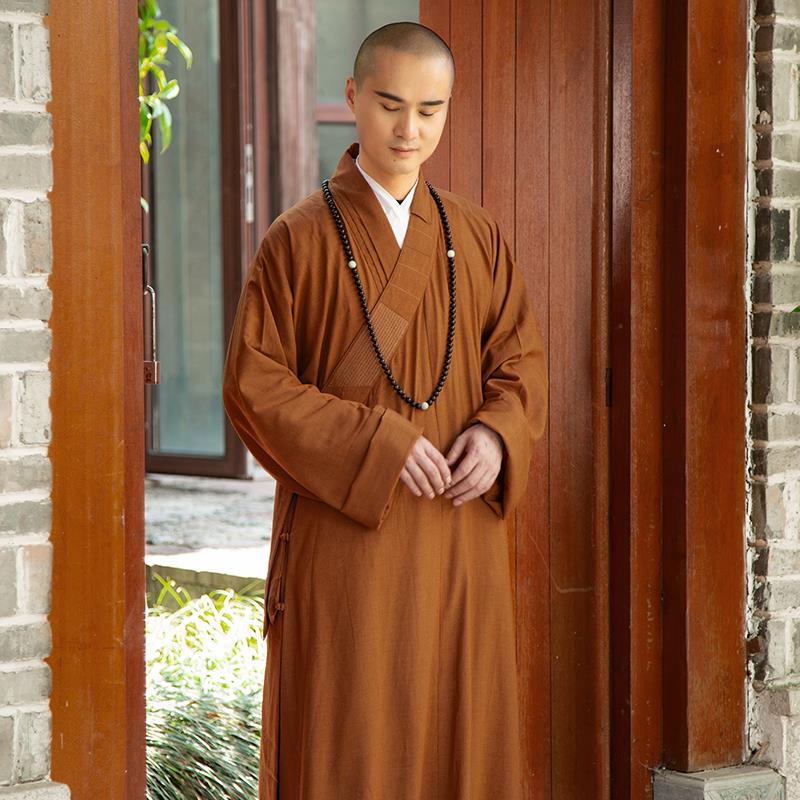 缎梵僧服长褂夏季薄款和尚衣出家人僧侣衣服大褂男女同款长衫僧衣