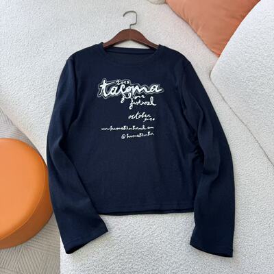 惠衣阁春季女棉质长袖t恤衫短款上衣韩版休闲印花短款T恤打底衫