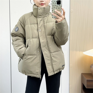 惠衣阁秋冬女立领棉服短款棉袄韩版加厚保暖工装棉衣外套