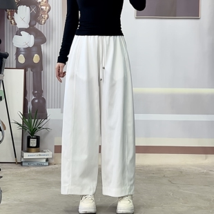 裤 韩版 宽松休闲裤 惠衣阁春季 直筒裤 西装 阔腿裤 女棉质松紧腰长裤