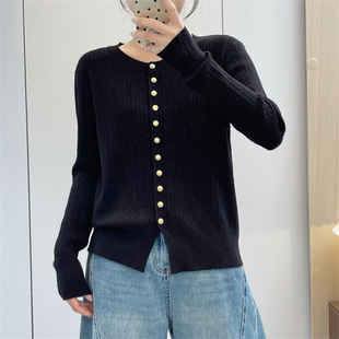 惠衣阁秋冬女长袖针织衫针织开衫韩版宽松休闲通勤针织打底衫毛衣