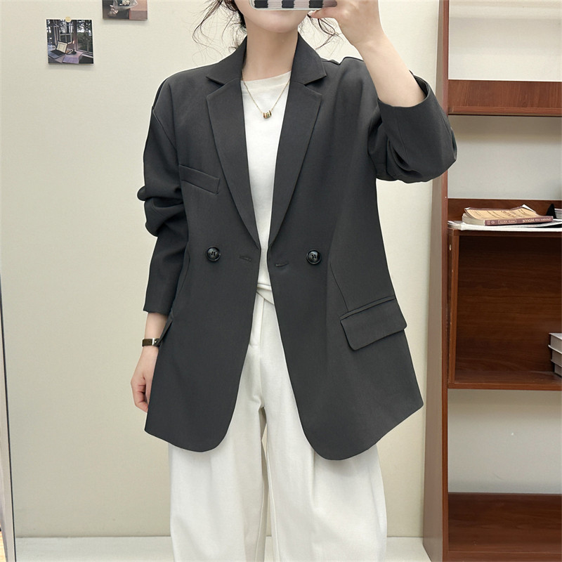 惠衣阁春季女中长款西装韩版宽松休闲通勤oversize西服外套