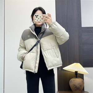惠衣阁冬女立领棉衣短款棉袄韩版宽松休闲加厚保暖面包服棉服外套