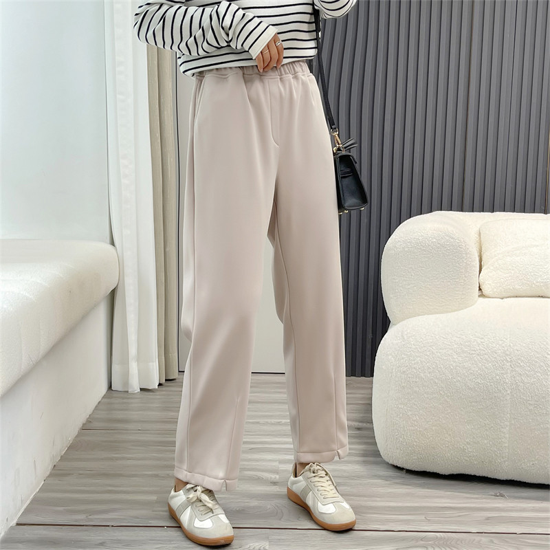 惠衣阁冬女松紧腰高腰加绒长裤加绒直筒裤韩版宽松加绒休闲裤大码,女装/女士精品,休闲裤,淘宝优惠券,粉丝福利购,淘宝优惠卷