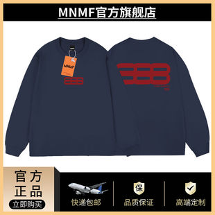 秋冬季 T恤百搭宽松上衣ins 男女新款 休闲字母印花设计纯棉圆领长袖