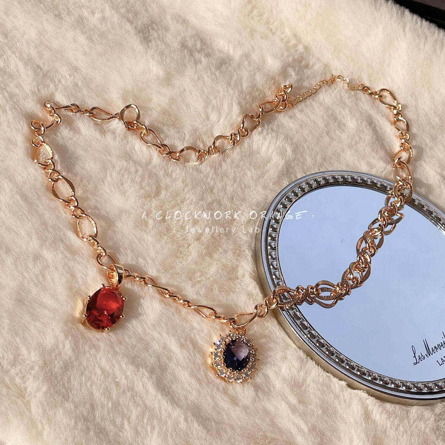 宝石匣」油画感复古方形甜酷锆石