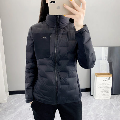 情侣轻薄立领防风保暖90鸭绒服