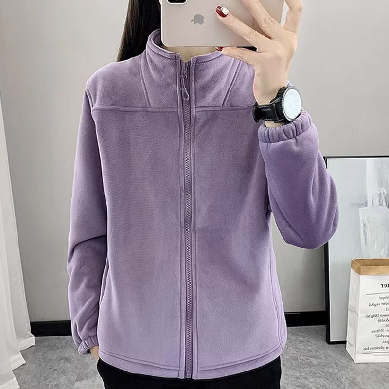 户外抓绒衣女2025新款秋冬加绒