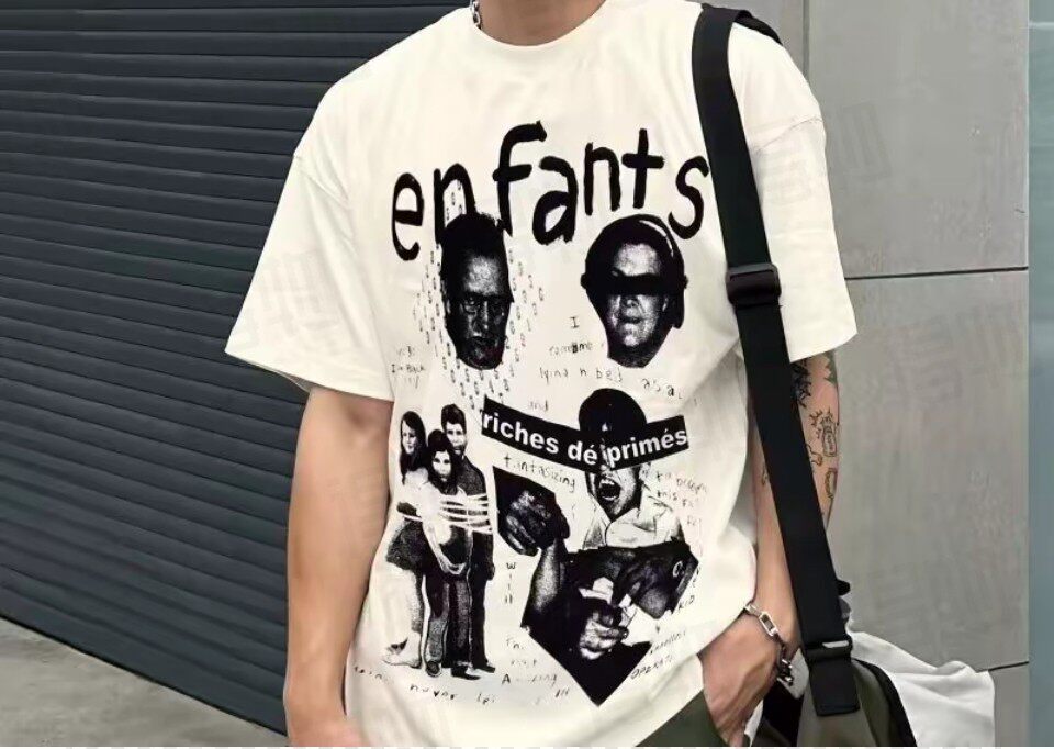 现货自主非ERD23FW忧郁的富二代胖小孩掠夺童年短袖T恤纯棉水洗