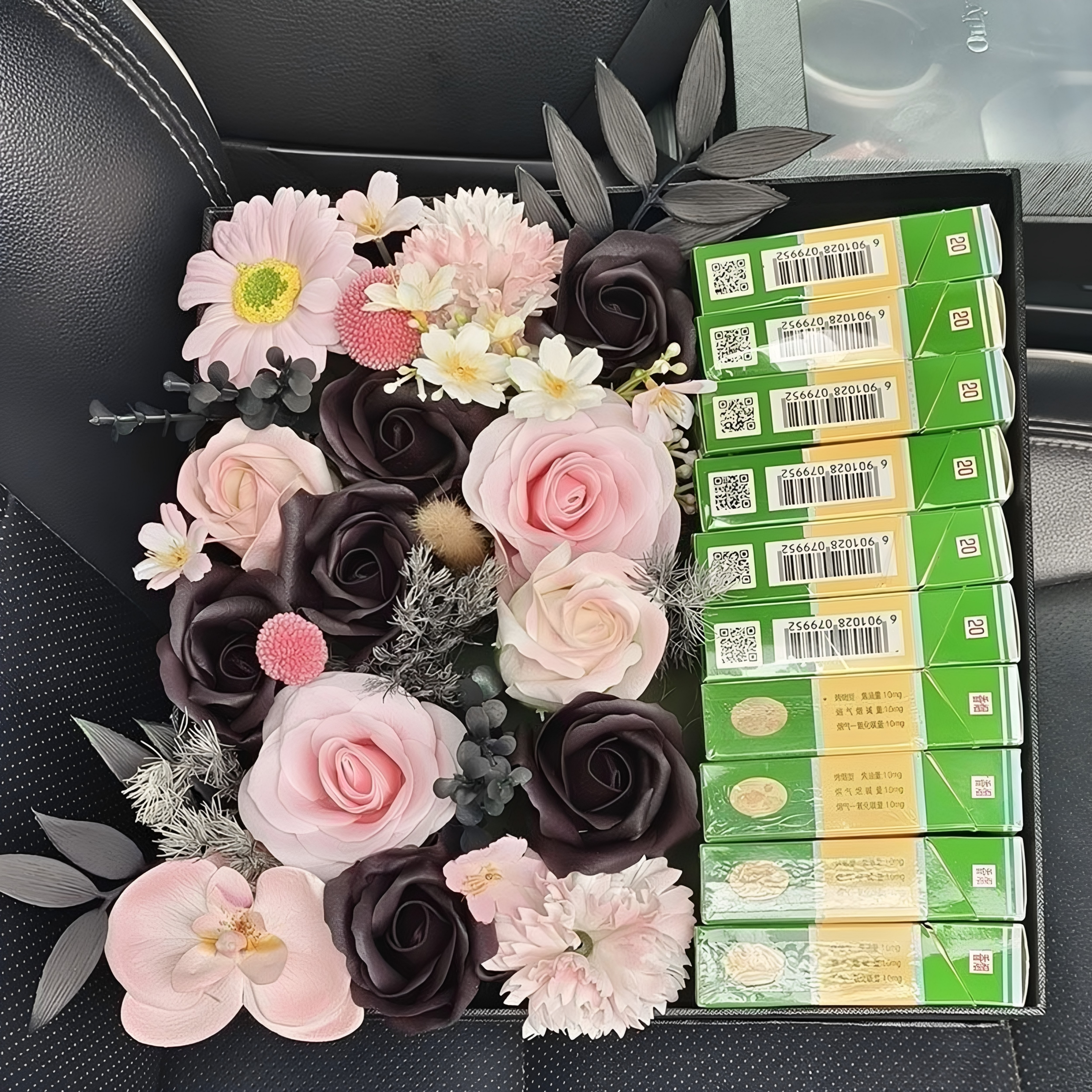 浪漫花束有钱花香烟开窗礼盒仿真花高级生日礼物送男生老公爸爸