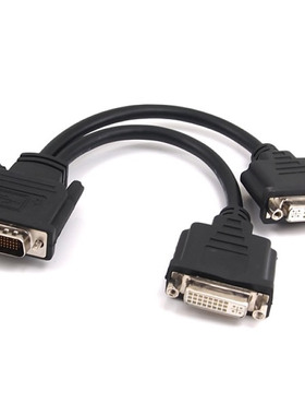 DMS59针转双dvi线 dvi一分二 24+5转接头 同时双显电脑显卡连接线