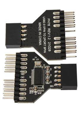 PH78主板USB2.09P转双9PIN