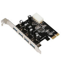 高速PCI-E转USB3.0扩展卡 PCIE转接卡 4口USB扩展坞 强劲供电