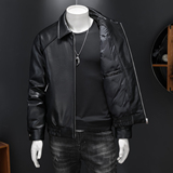 新标90白鸭绒原创设计男士短款宽松皮衣羽绒服75536P330，男装羽绒服，电商D216-1