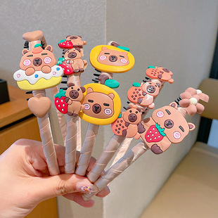 儿童卡皮巴拉碎发发饰头箍女童前额刘海带齿不勒头发卡宝宝发箍