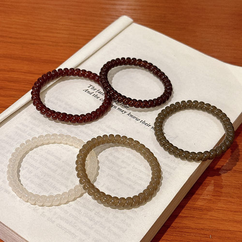 电话线发圈头绳女2024新款高端皮筋扎头发高弹力耐用头圈发绳头饰