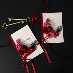 结婚誓言卡室外草坪婚礼ins风手工致辞卡新郎新娘现场手写宣誓卡