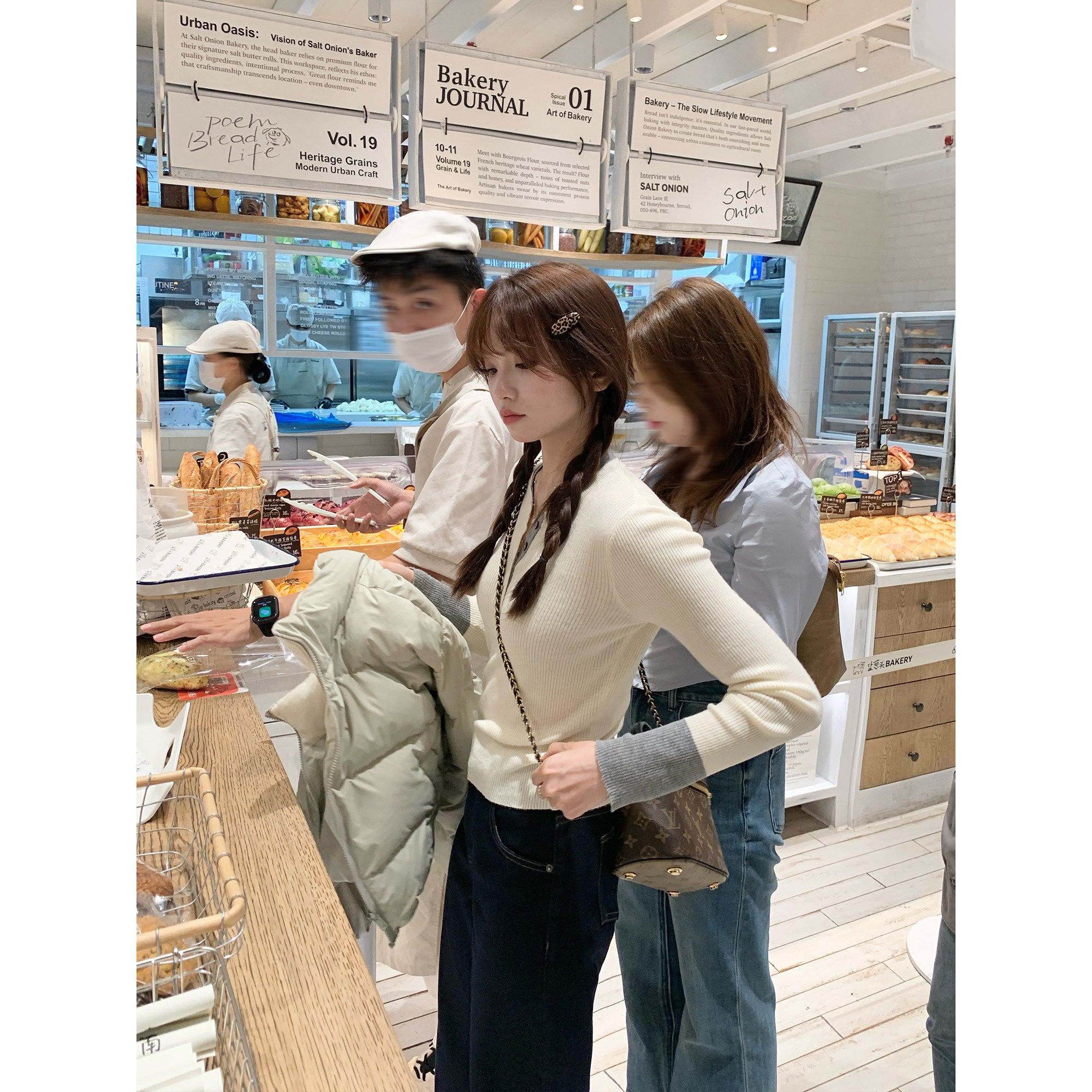 切糕自制小个子冬季白色新款上衣女假长袖毛针织衫毛衣好看内搭