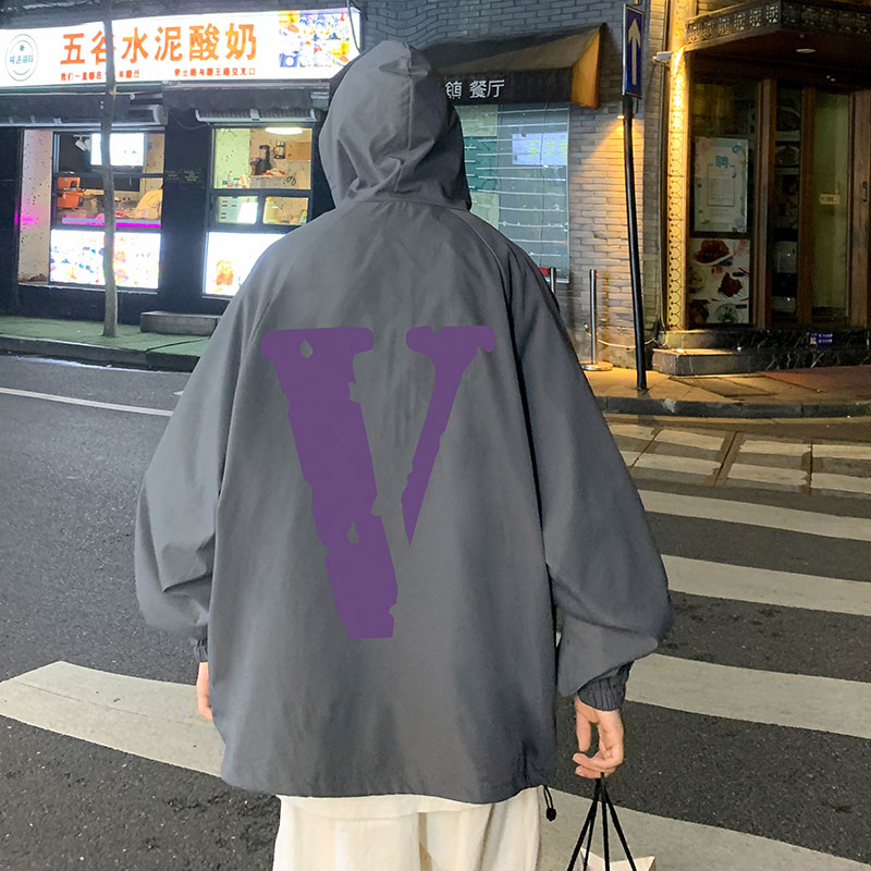 2024秋季新款港风夜景紫色大V宽松大码休闲连帽夹克外套P55-控78,男装夹克,星座508（原C305）