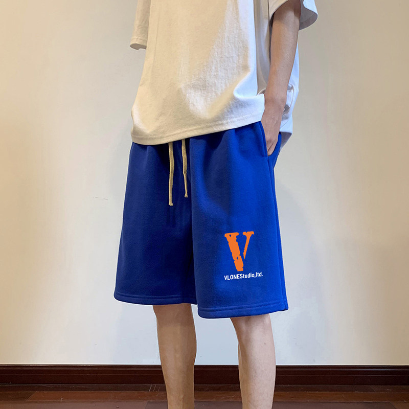 ！22夏季新款宽松大码港风橙色v短裤卫裤DK1712-P35控49,男装牛仔裤,星座508（原C305）