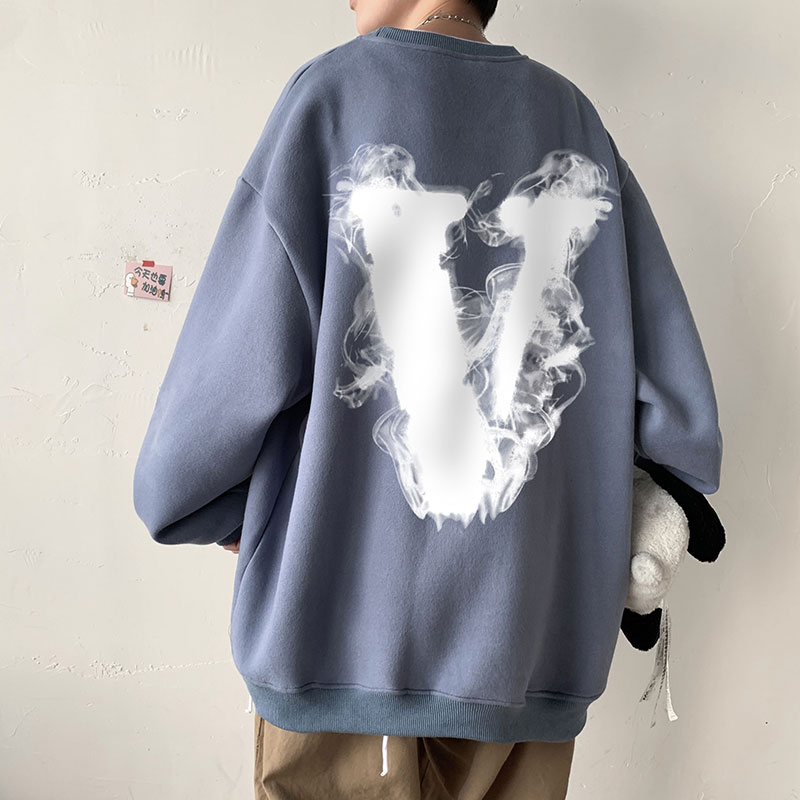 21秋季新款港风几物风水墨V大码OVERSIZE休闲圆领卫衣P35-控48,男装卫衣,星座508（原C305）