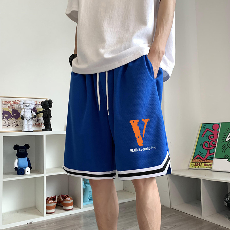 ！22夏季新款宽松大码港风橙v短裤篮球裤DK1912-P25控38,男装牛仔裤,星座508（原C305）