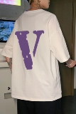 短袖t恤男oversize夏季潮牌大码上衣服港风宽松百搭五分袖体恤衫，男装T恤，星座508（原C305）