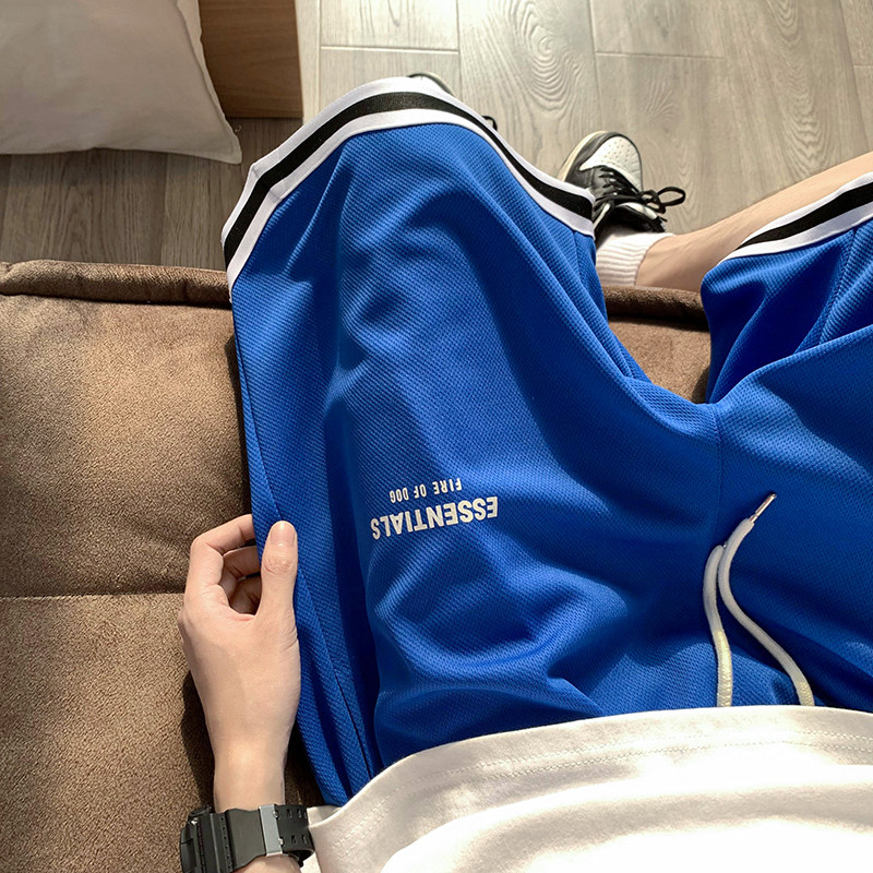！22夏季新款宽松大码港风ess英文短裤篮球裤DK1901P25控38,男装牛仔裤,星座508（原C305）