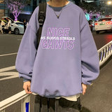 21秋季新款港风外景霓虹字宽松大码OVERSIZE加绒圆领卫衣P30-控38，男装卫衣，星座508（原C305）
