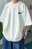 ！22夏季宽松港风大码斜钩短袖纯棉T恤T1903-P22控38，男装T恤，星座508（原C305）