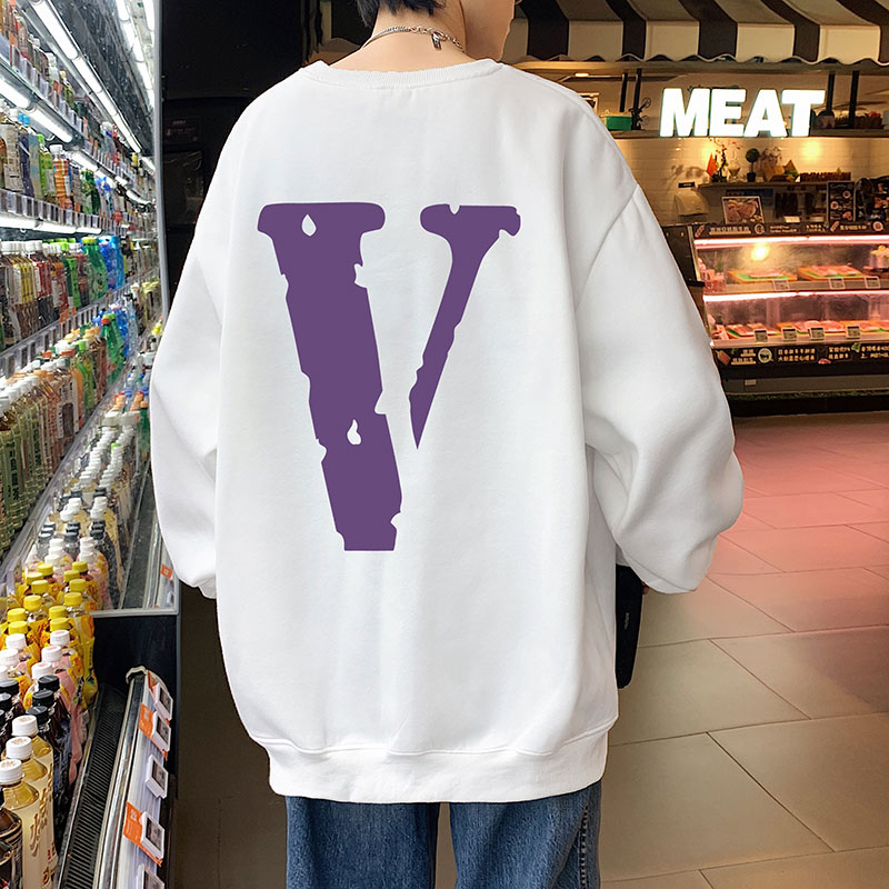2024秋季新款港风紫色大V宽松大码OVERSIZE休闲圆领卫衣P45-控58,男装卫衣,星座508（原C305）