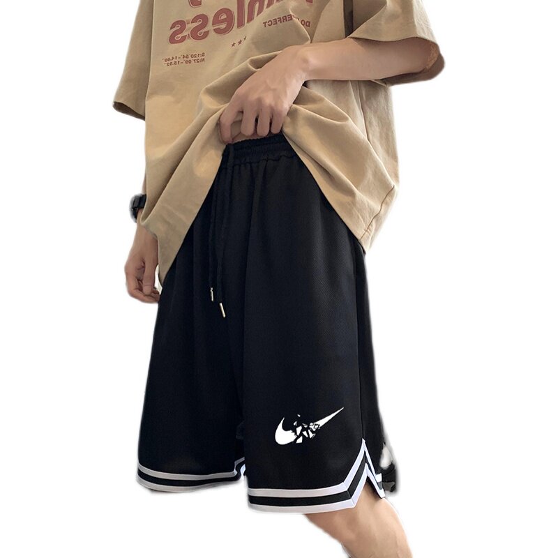 ！22夏季新款宽松大码港风斜√短裤篮球裤DK1903-P25控39,男装牛仔裤,星座508（原C305）