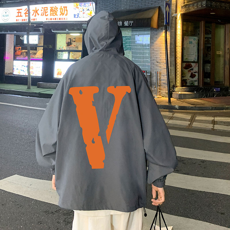2024秋季新款港风夜景橙色大V宽松大码休闲连帽夹克外套P55-控78,男装夹克,星座508（原C305）