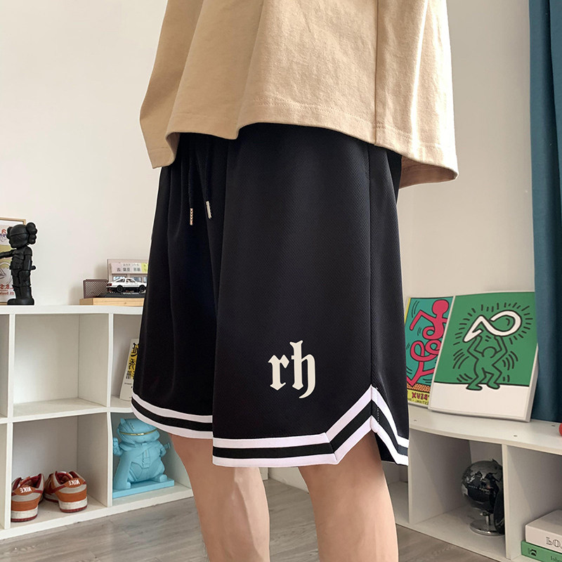 ！22夏季新款宽松大码港风英文rh短裤篮球裤DK1921-P25控39,男装牛仔裤,星座508（原C305）
