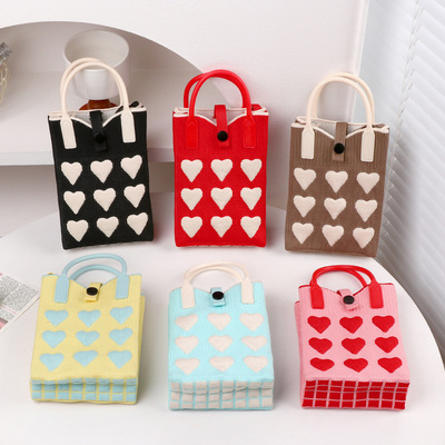 斜挎针织手机包时尚迷你零钱小包