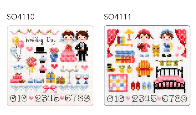 DMC绣线可爱小图 SO4110-4111萌版婚礼 结婚典礼十字绣手工套件