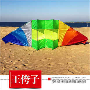 2026新款珍藏版王侉子滑翔机3米4米544软伞布碳杆微风长尾风筝