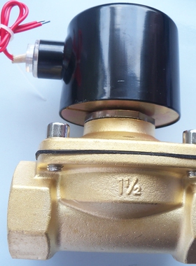 2W-400-40铜电磁阀1.5寸PPR50水管用AC220DC24VAC380VDC12V