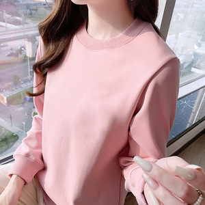 卫衣定制印logo秋冬季加绒套头圆领长袖 绣订制diy工作服女装上衣