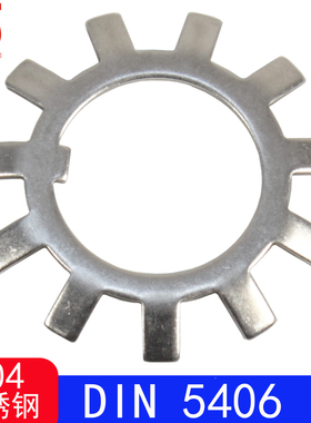DIN5406 爪型锁紧垫圈/多齿圆螺母用止退垫圈（304不锈钢）